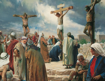 Jesus and the two thieves on the cross